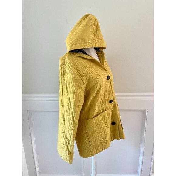 Hobbs London  N.W.3 Yellow Hooded Jacket Coat 6 - Picture 2 of 4